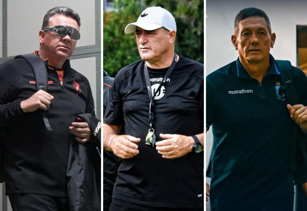 Julio Bladivieso (izq.), Marcelo Straccia y Mauricio Soria, los técnicos que hicieron noticia en las últimas horas.