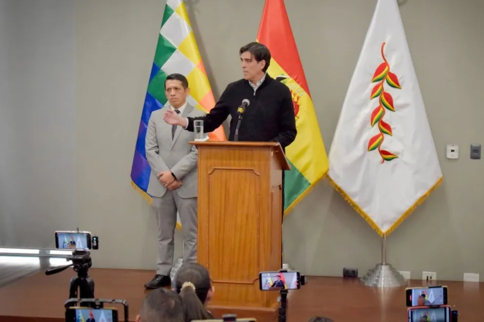 El ministro de Obras Públicas, Servicios y Vivienda, Mauricio Zamora, en una conferencia de prensa anterior. Foto: Ministerio de Obras Públicas, Servicios y Vivienda