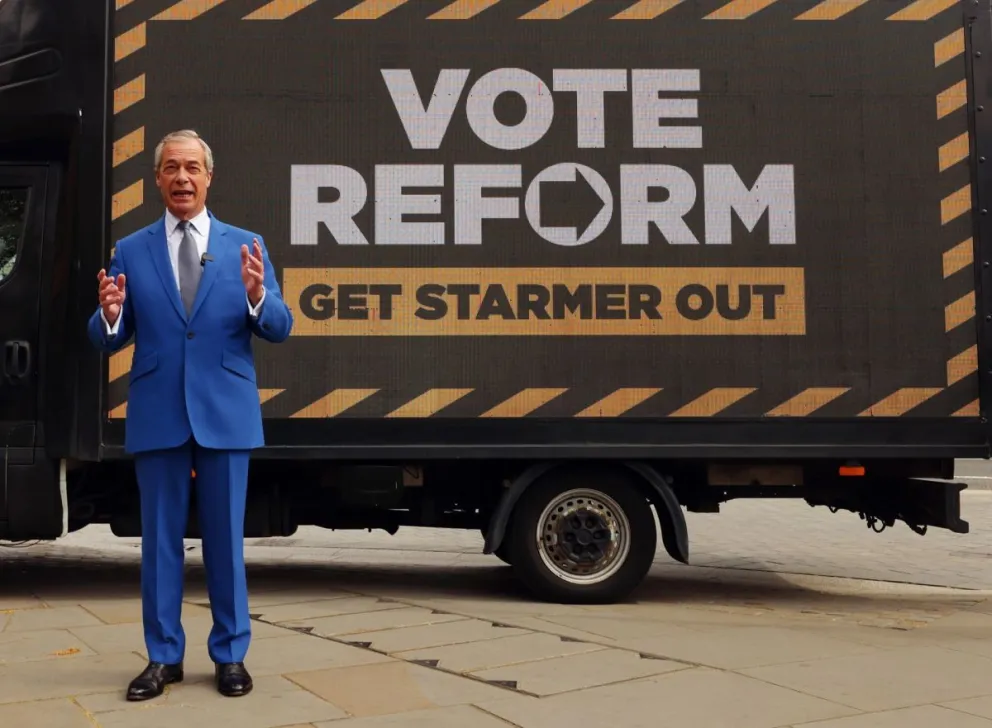 El líder del Reform UK, Nigel Farage. Foto: EFE