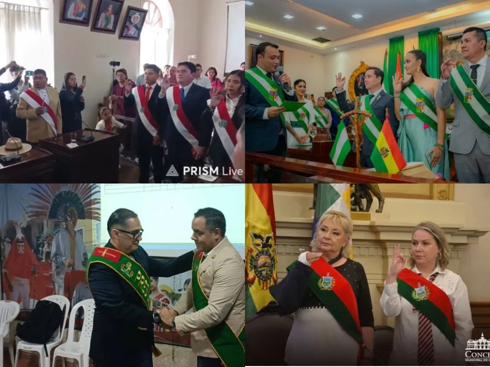 Ocho ciudades capitales ya eligieron a sus presidentes de Concejos Municipales. Foto: Facebook/Correo del Sur/Concejos Municipales