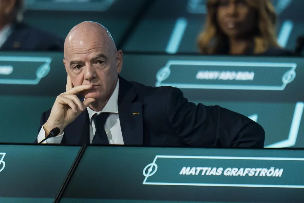 El presidente de FIFA, Gianni Infantino, durante el 76º Congreso de la FIFA. Foto: EFE.