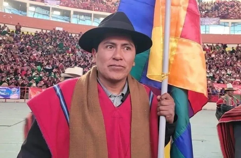 David Mamani, exejecutivo de la Federación de Campesino Tupac Katari. Foto: APG