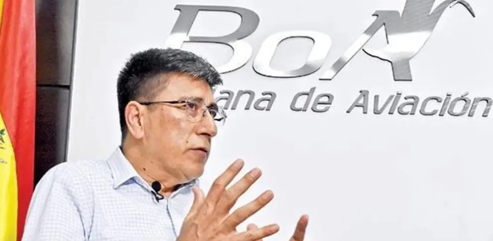 Ronald Casso, exgerente de BoA, en una conferencia de prensa anterior: Foto: Los Tiempos