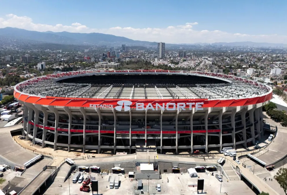 Fotografía aérea de archivo del Estadio Azteca en Ciudad de México. Crédito: EFE