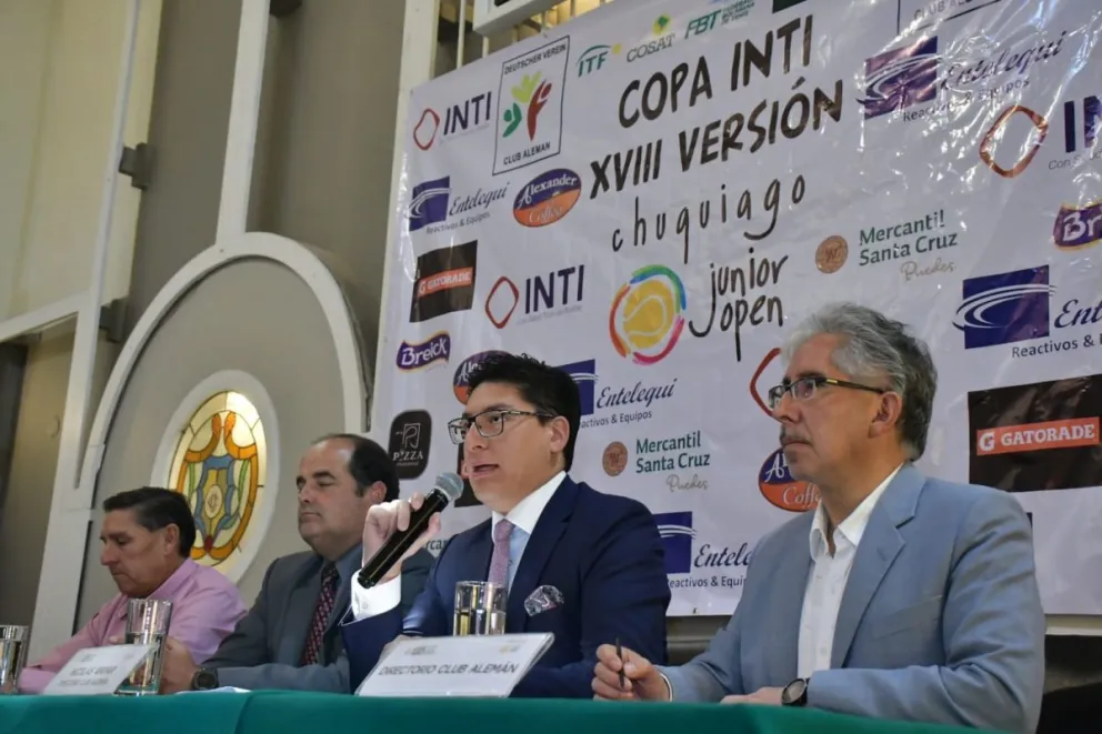La conferencia de prensa del Chuquiago Junior Open. Foto: APG.