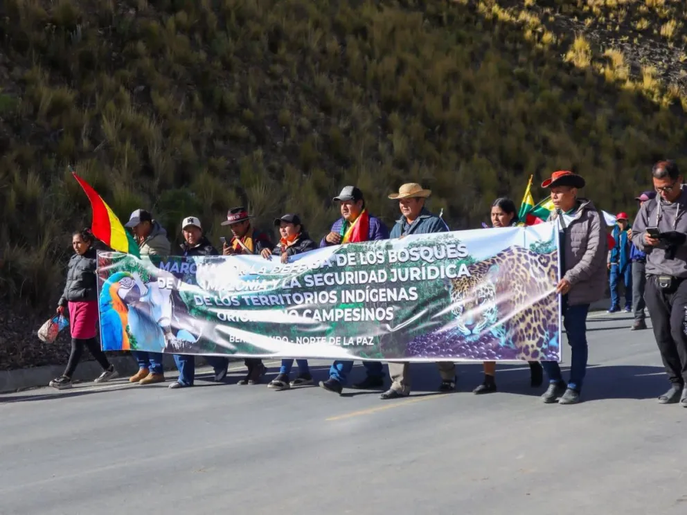 La marcha partió desde Pando el 8 de abril. Foto:  CIPCA