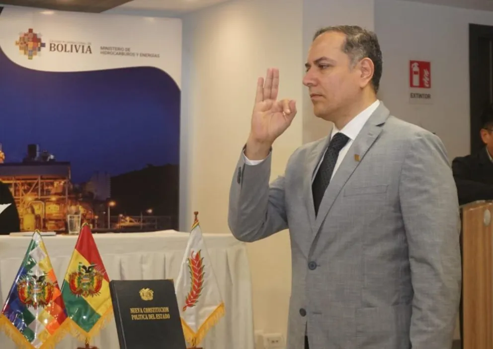 El expresidente de YPFB, Yussef Akly. Foto: Ministerio de Hidrocarburos.