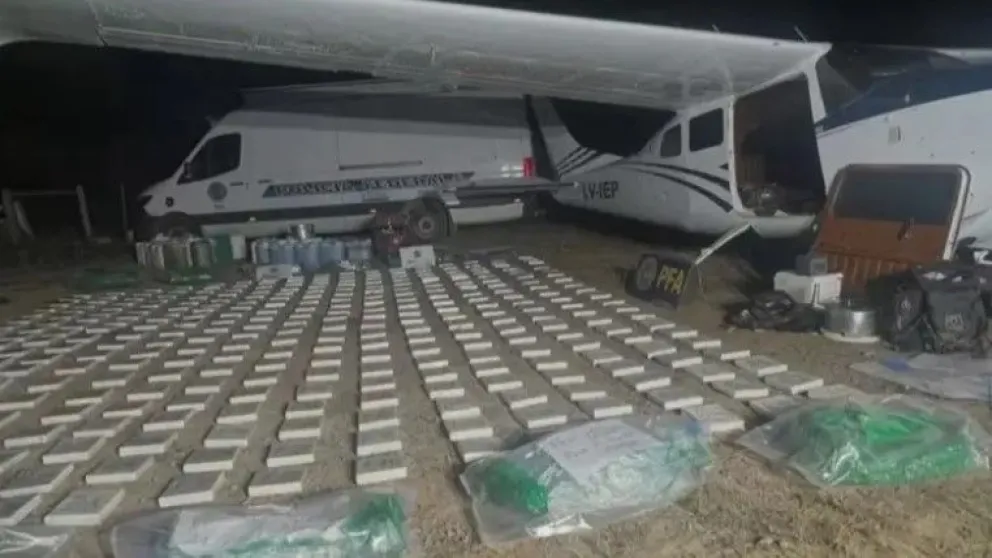 El cargamento de cocaína secuestrado por la Policía Federal Argentina en Santa Fe. Foto: Policía Federal