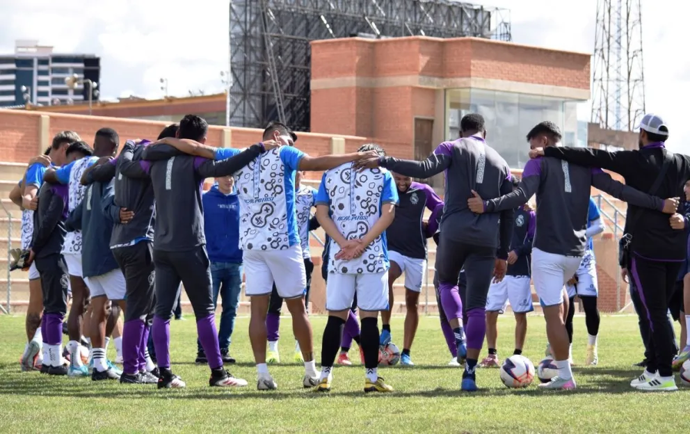 El equipo potosino en un entrenamiento en esa capital. Foto: RP