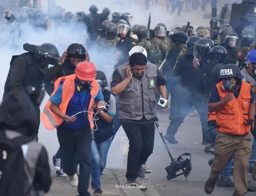 Periodista agredidos durante los conflictos de 2019 en Cochabamba. Foto: Opinión
