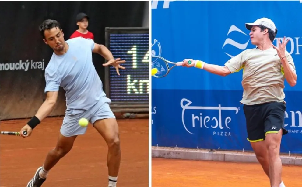 Dellien (izq.) y Prado en anteriores campeonatos. Fotos: Archivo FBT.