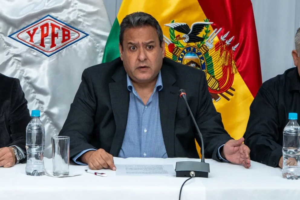 El presidente de Yacimientos Petrolíferos Fiscales Bolivianos (YPFB), Sebastián Daroca. Foto YPFB
