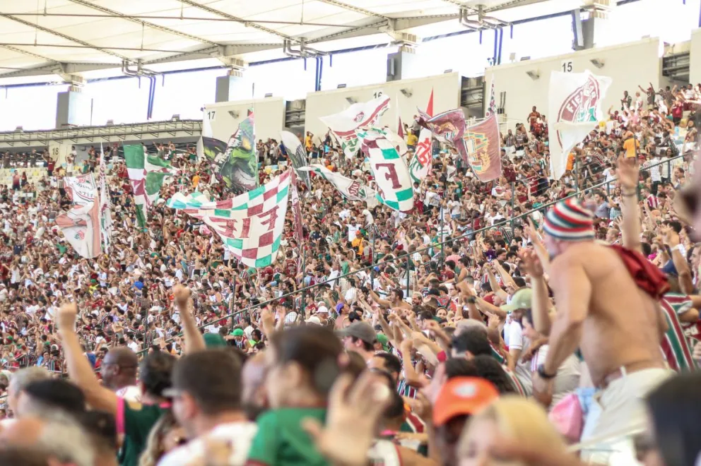 La hinchada del Flu se alista para llenar el Maracaná ante Bolívar. Foto: CF