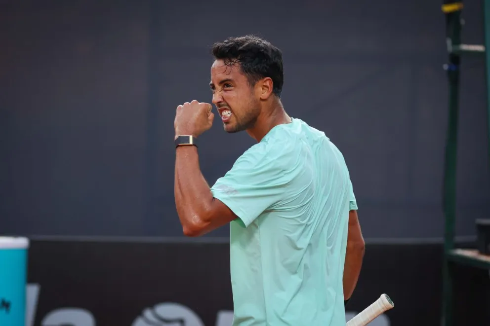 Dellien celebra tras un punto. Foto: Archivo FBT.