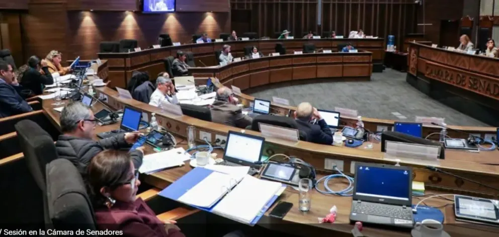 Sesión en la Cámara de Senadores. Foto: Unitel