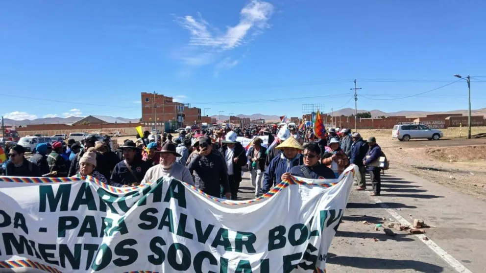 La marcha evista llegó a Konani en La Paz. Foto: RKC