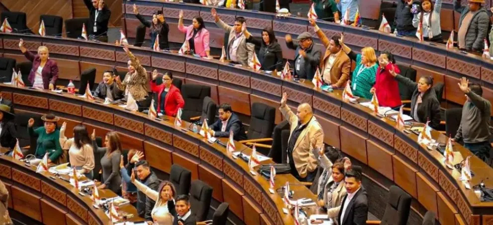  El pleno de la Cámara de Diputados en sesión. Foto: Unitel