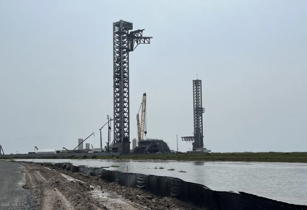 La plataforma de lanzamiento de cohetes de la empresa aeroespecial SpaceX. Foto: EFE