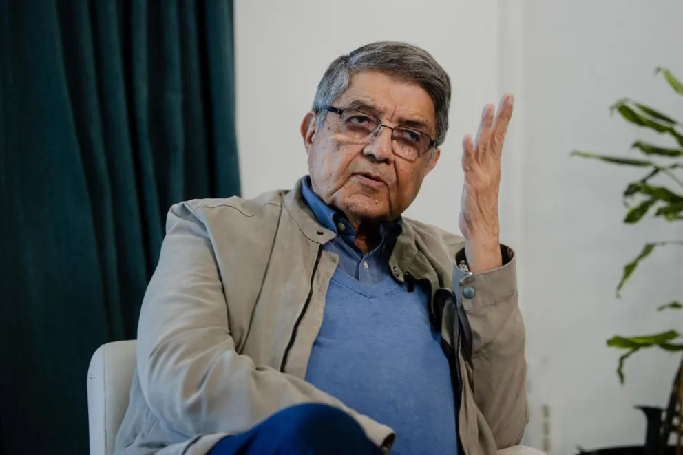 El escritor hispanonicaragüense Sergio Ramírez, entrevistado por EFE en Madrid. Foto: EFE