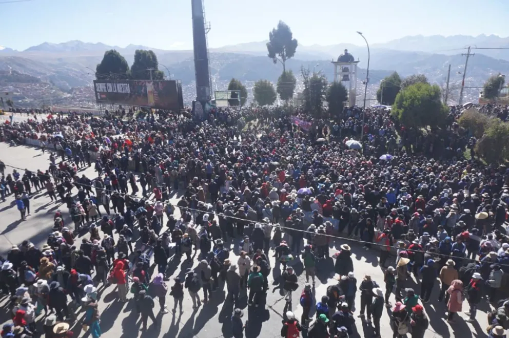 Sectores movilizados en la ciudad de El Alto. Foto: APG