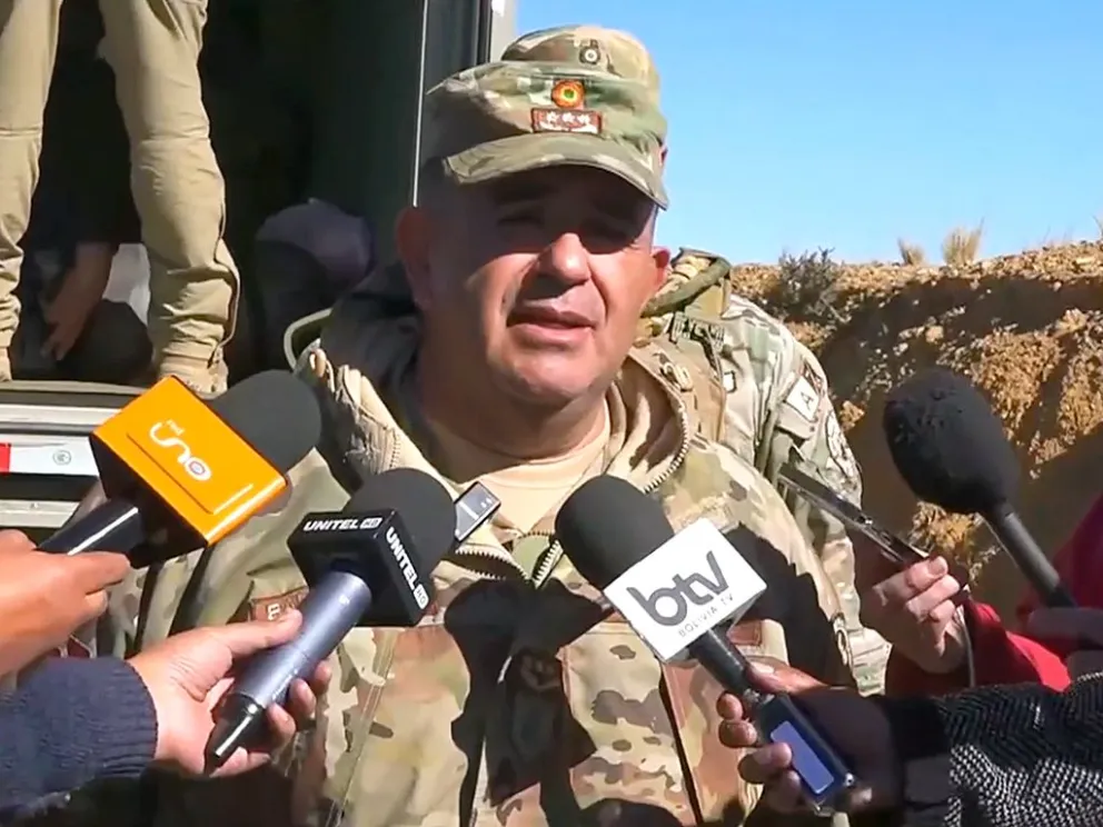 Víctor Hugo Balderrama Quezada, comandante de las Fuerzas Armadas. Foto: Captura de video 