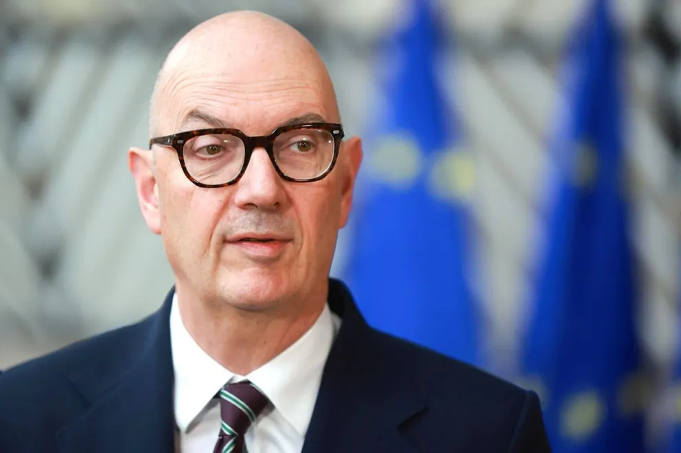 El ministro francés de Finanzas, Roland Lescure, en una reunión reciente del Eurogrupo. Foto: EFE