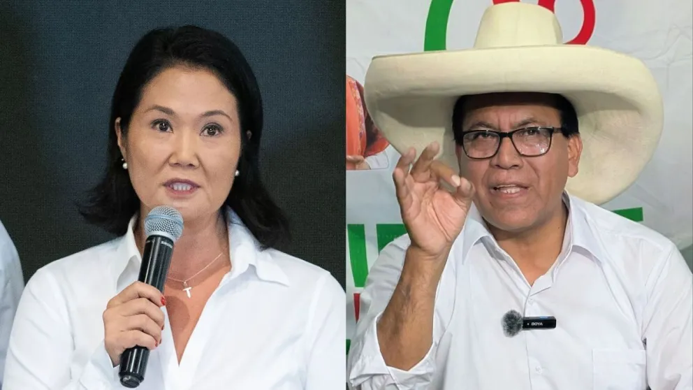 Los dos candidatos que van a la segunda vuelta. Foto: EFE