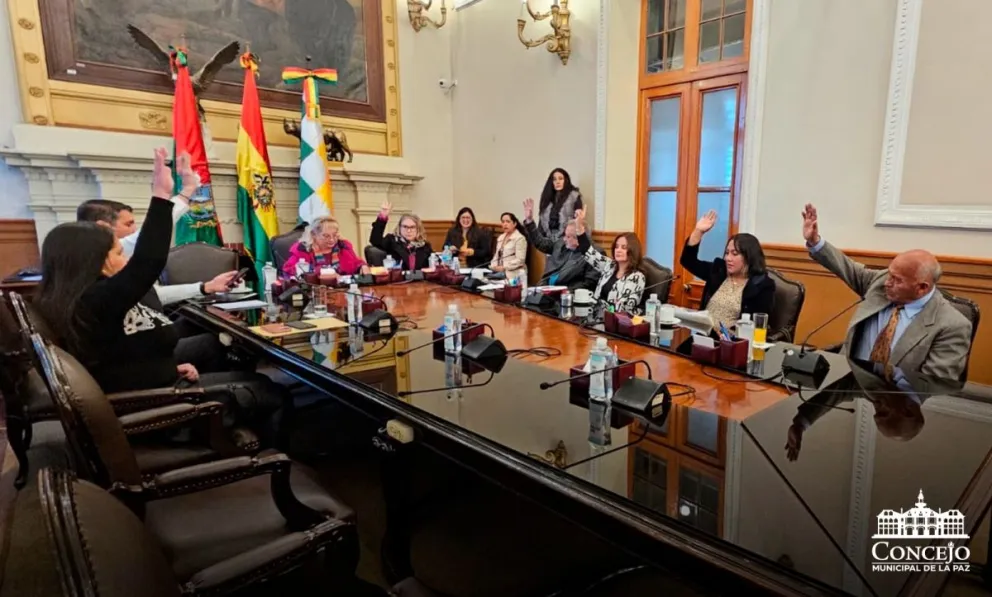 La directiva del Concejo Municipal está en disputa y hoy irán a una audiencia. Foto: Concejo paceño