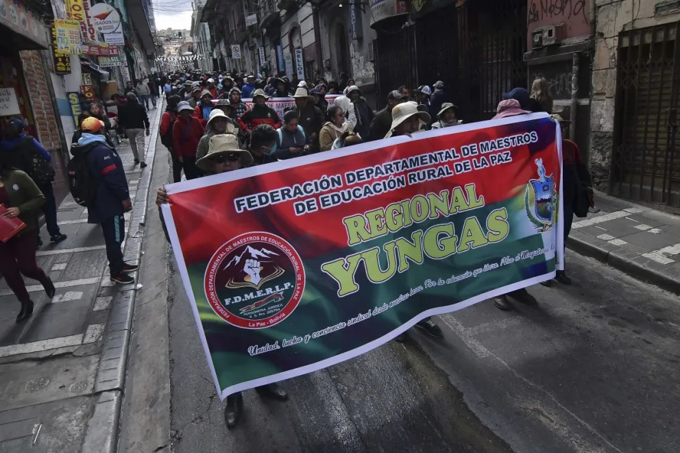 Una marcha del magisterio. Foto: APG