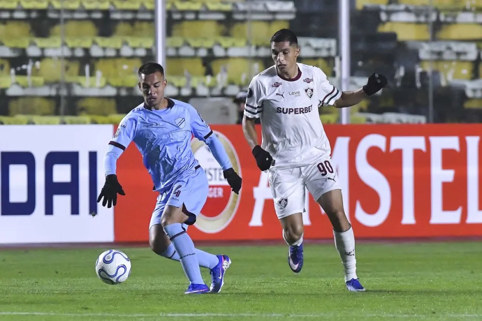 Incidencia entre Bolívar y Fluminense, jugado en La Paz. Foto: APG.