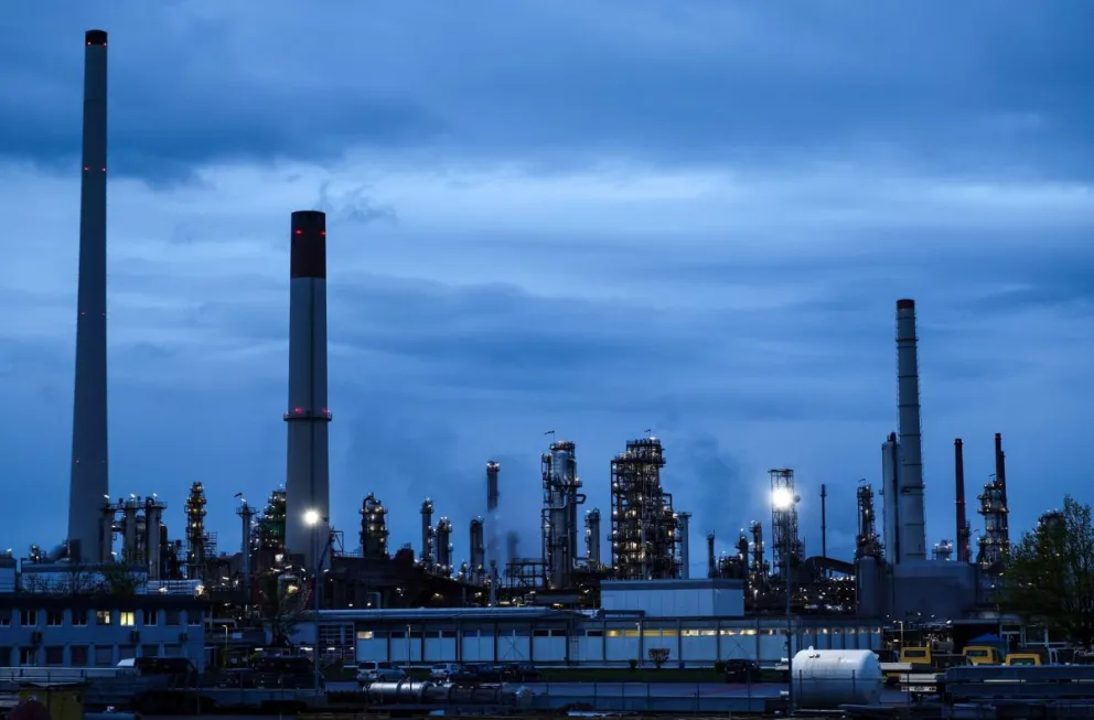 La refinería de petróleo Miro en Karlsruhe, Alemania. Foto: EFE