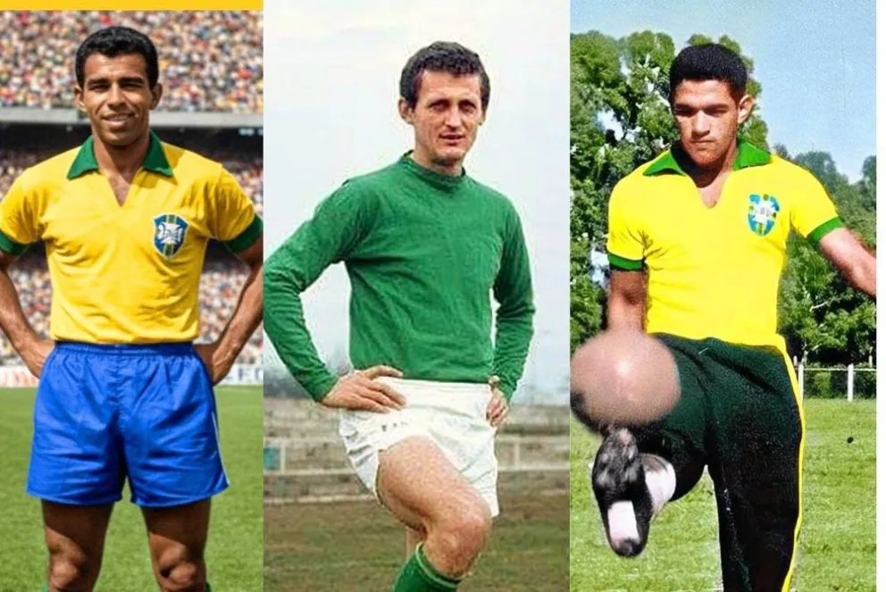 Los goleadores Vavá, Albert y Garricha.