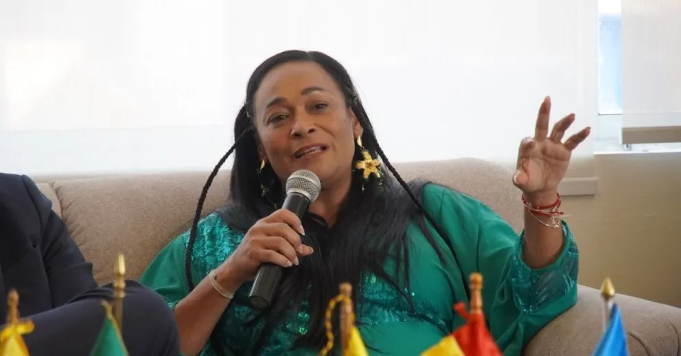 La embajadora de Colombia Elizabeth García. Foto: RRSS de la legación diplomática 