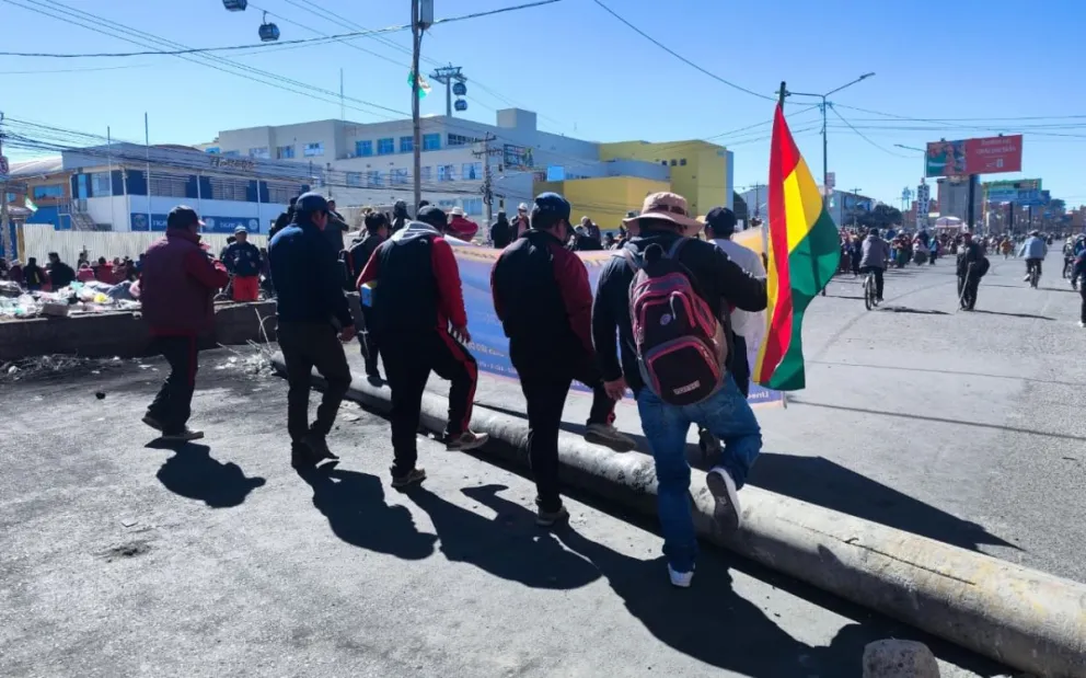 Una de las movilizaciones, el martes. Foto: APG 