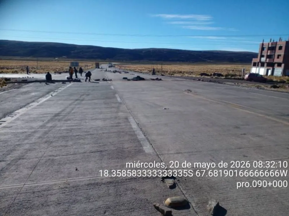 El punto de bloqueo Oruro, Jankcokala. Foto: ABC