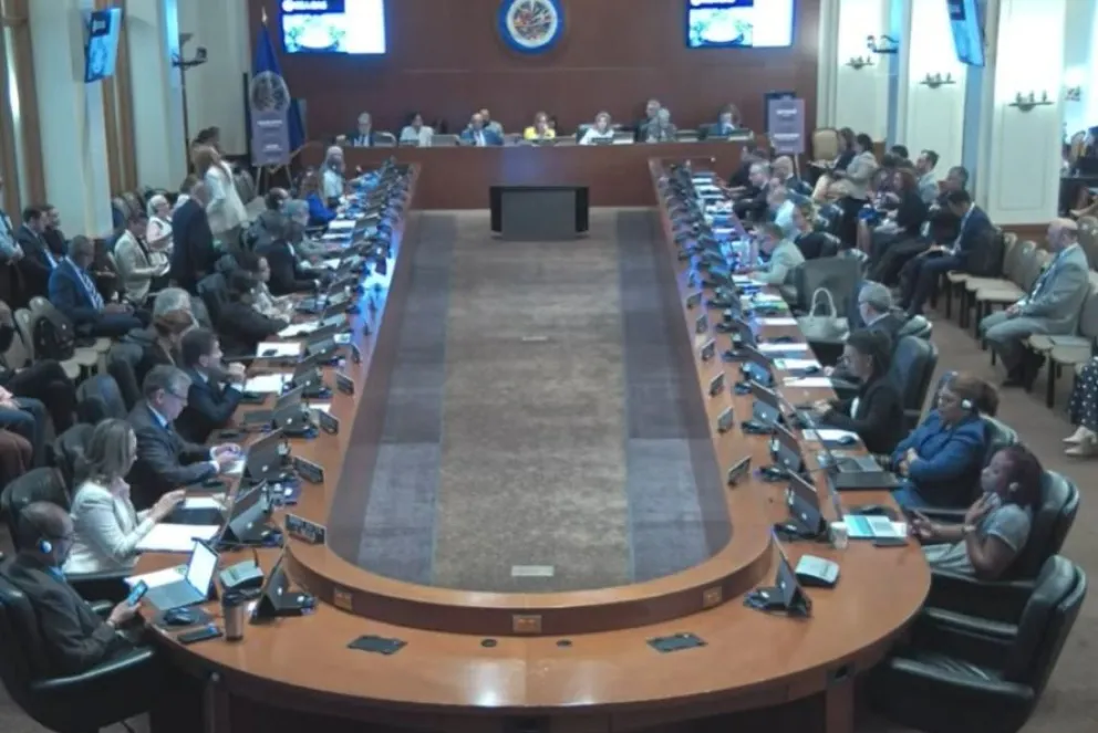 Sesión del Consejo Permanente de la OEA trató la situación de Bolivia. Foto: Captura de imagen