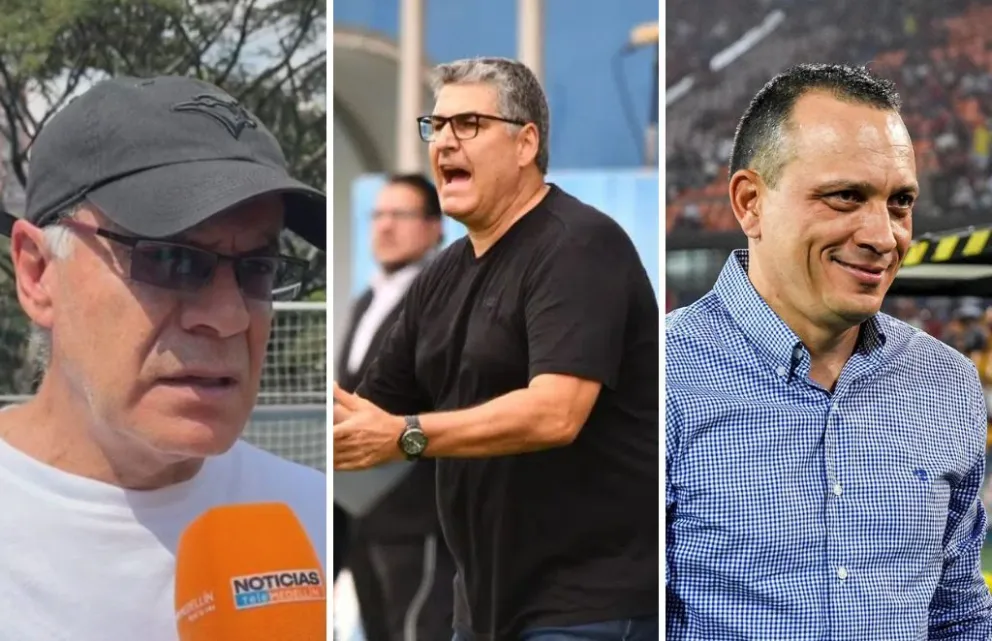 Peláez, Escobar y Restrepo, ahora serán tres los colombianos que dirigieron a los celestes. Fotos: RCN_APT