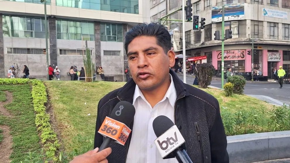 Toño Siñani, dirigente gremial. Foto: Visión 360 / Saul Gonzales 