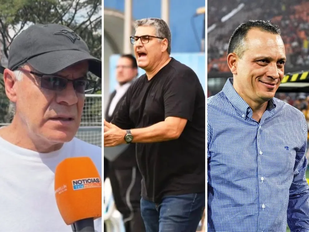 Peláez, Escobar y Restrepo, ahora serán tres los colombianos que dirigieron a los celestes. Fotos: RCN_APT