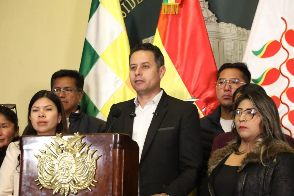 El vicepresidente Edmand Lara se pronunció más de 5 veces desde el pasado sábado. Foto: Vicepresidencia.