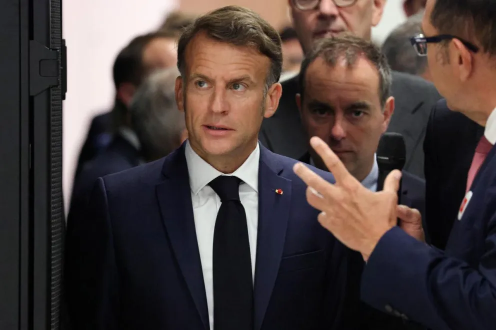 El presidente de Francia, Emmanuel Macron en Bruyeres-le-Chatel, Francia, 22 de mayo de 2026. (Francia) EFE