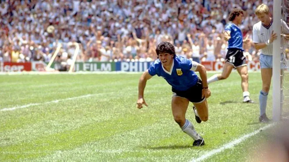 La celebración del gol conseguido por el argentino.