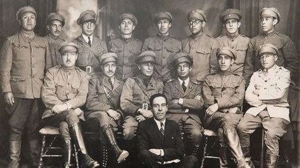 Los jugadores atigrados fueron a defender la patria en 1934. Foto: Biblioteca Stronguista