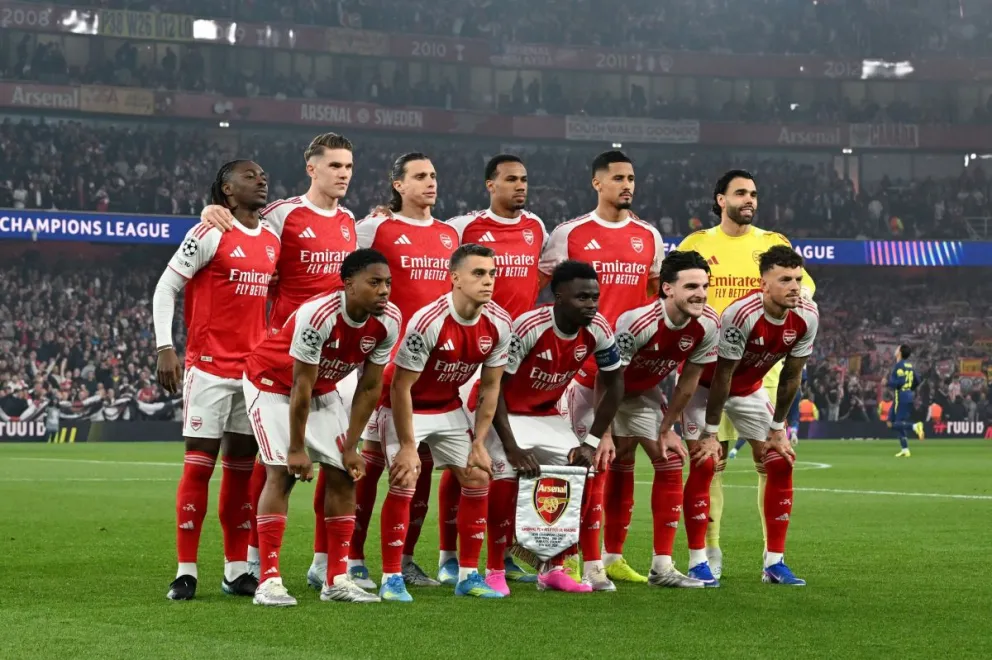 Jugadores del club inglés previo a un partido anterior. Foto: Arsenal.