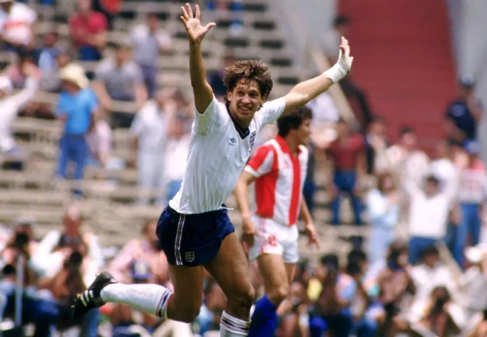 Lineker celebra uno de los tantos que marcó en el mundial mexicano. Foto: FIFA