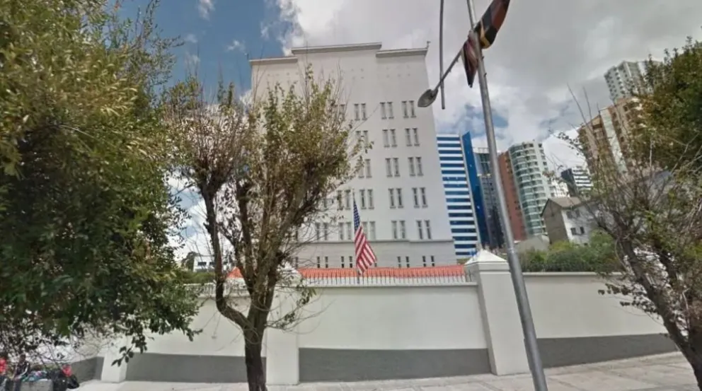 La embajada de Estados Unidos en La Paz. Foto: RRSS