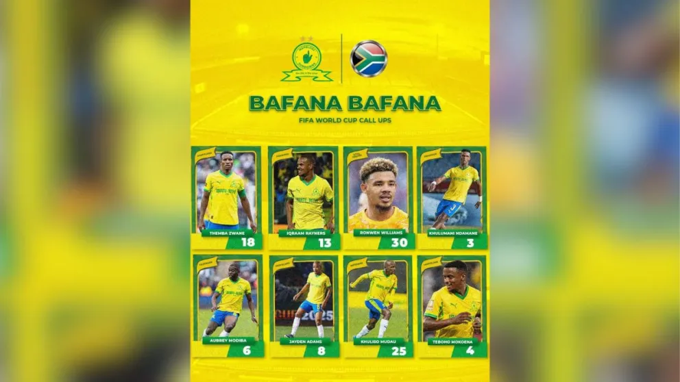 Los convocados del campeón africano. Arte: Mamelodi Sundowns.