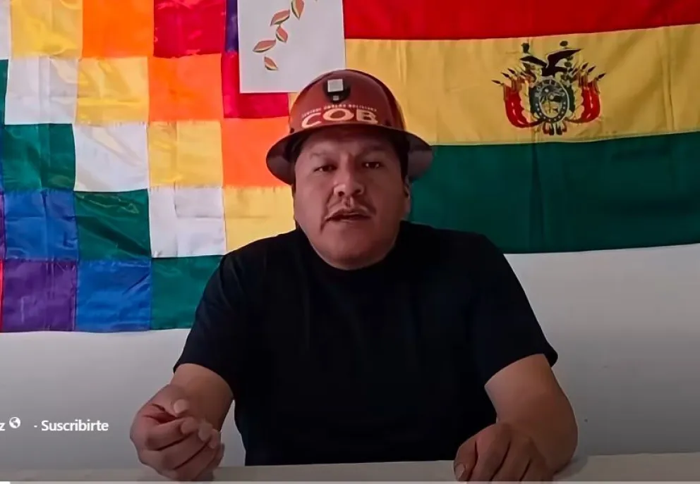 Mario Argollo, ejecutivo de la COB, en el video difundido. 