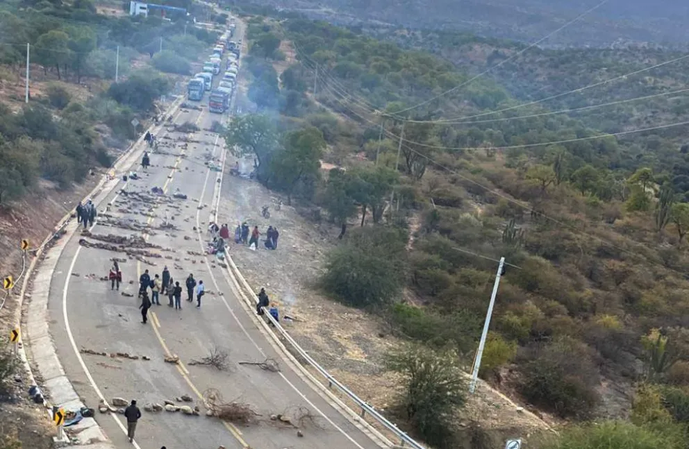 Bloqueo de caminos en Omereque. Foto: RKC
