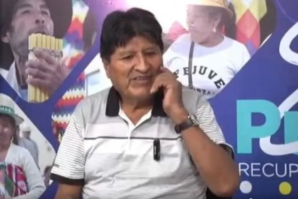 El expresidente Evo Morales en su programa dominical en RKC. Foto: Captura de imagen